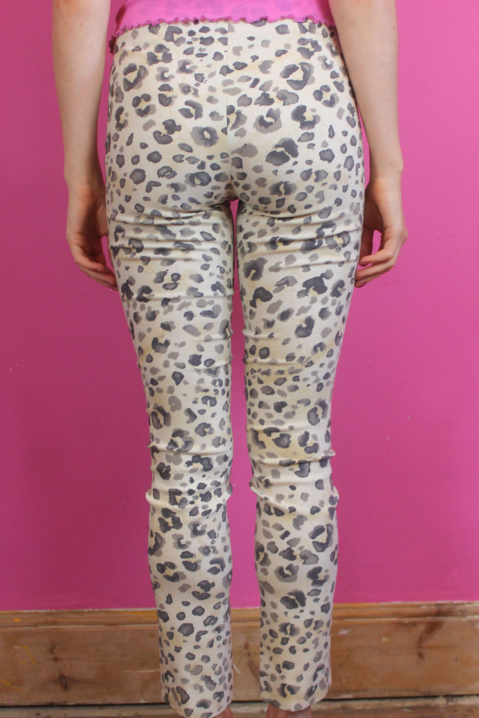 Leopard Print High Waisted Skinny Trousers