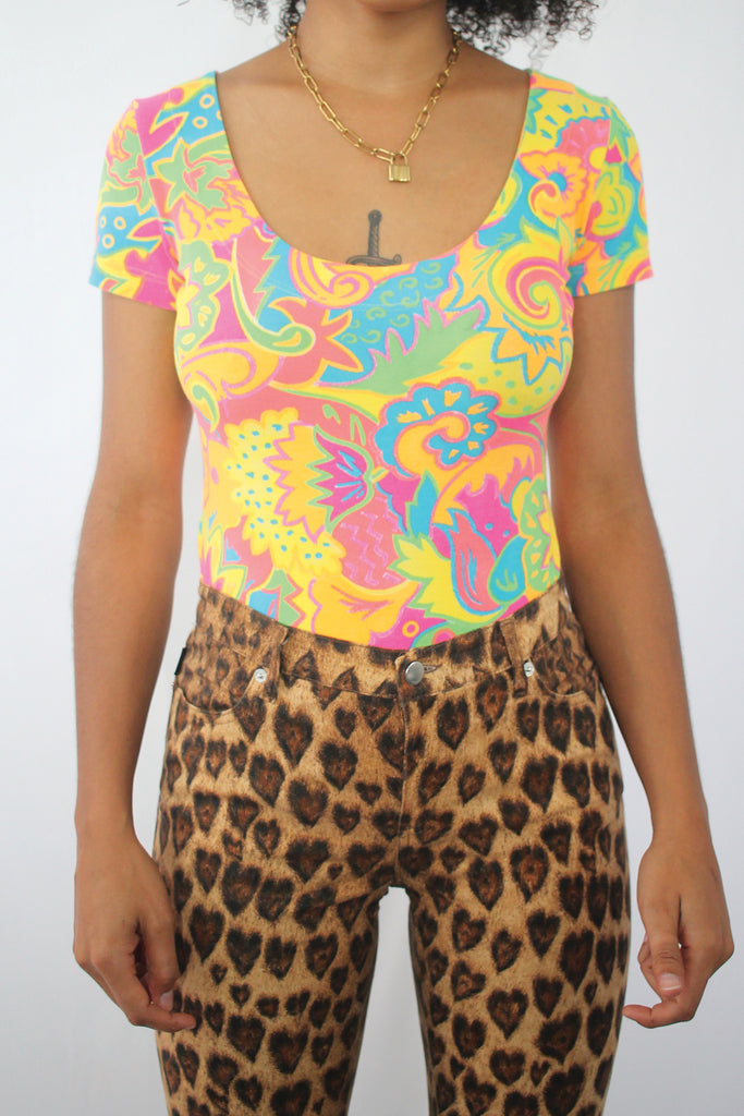 Colourful Neon Abstract Print Body