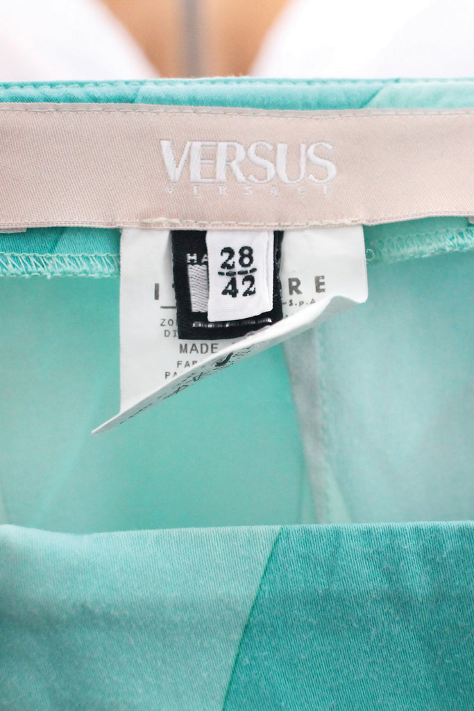 Versus Versace Blue/Turquoise Abstract Print Trousers